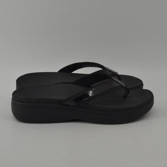 Vionic High Tide II Black Thong Flip Flop Sandals Size 10 - Picture 4 of 12